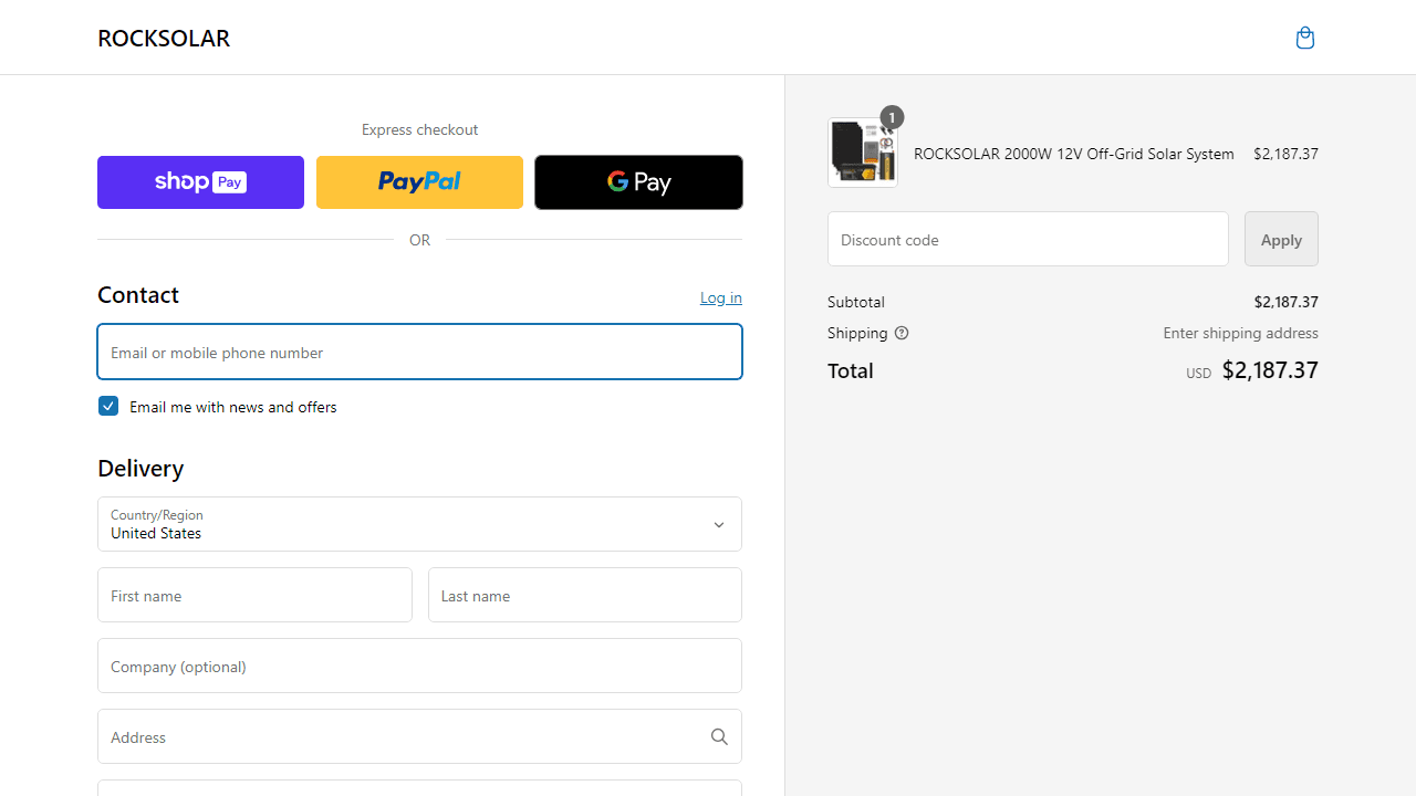 How to apply Rocksolar coupon code